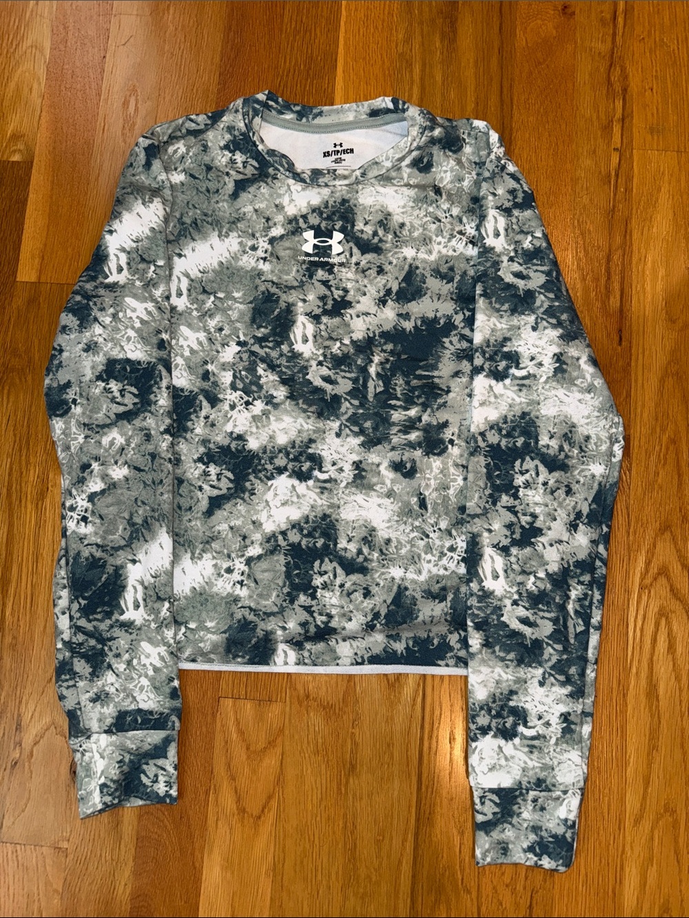 Under Armour Black & White Marble Print Crewneck Sweatshirt